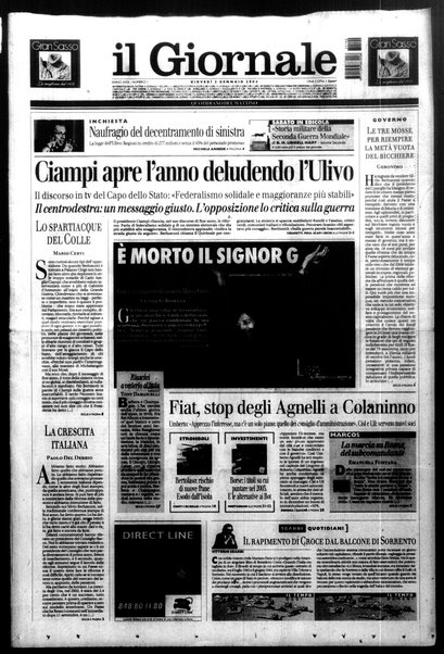 Il giornale : quotidiano del mattino